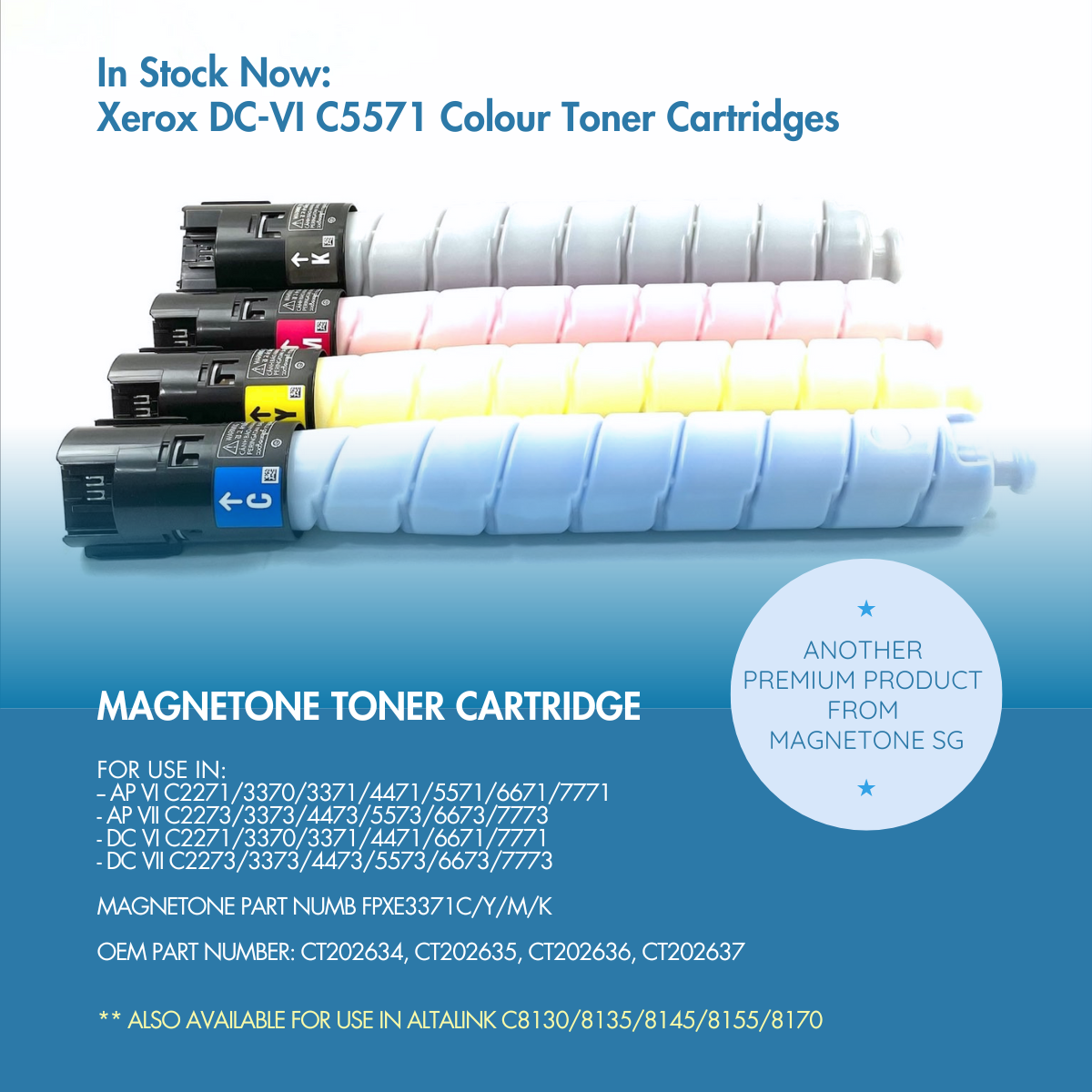 In Stock Now: Xerox DC-VI C5571 Toner Cartridge